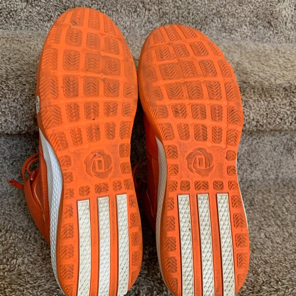 Adidas Men's 773 Bounce Orange Derrick Rose Basketball High Tops. - Picture 12 of 14